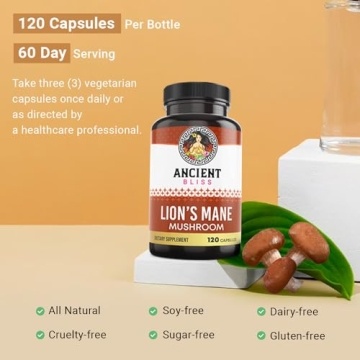 Ancient Bliss Lion's Mane Supplement for Mental Clarity