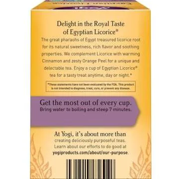 Yogi Tea - Egyptian Licorice Tea (6 Pack) - Warming and Naturally Spicy Sweet - Soothing and Caffein...