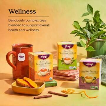 Yogi Tea - Egyptian Licorice Tea (6 Pack) - Warming and Naturally Spicy Sweet - Soothing and Caffeine Free - 96 Organic Herbal Tea Bags