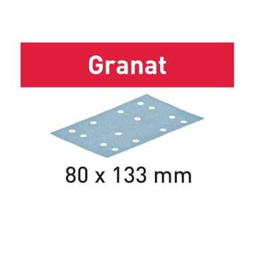 Festool 497120 Granat P120 Grit RTS (80x133mm) Rectangular Abrasive Sanding Sheets, 100-Pack