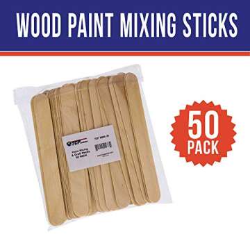 TCP Global Wood Mixing Sticks for Crafts & Automotive 50 Pack