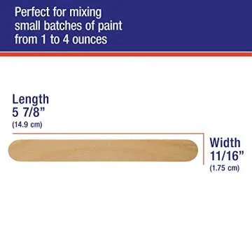 TCP Global Wood Mixing Sticks for Crafts & Automotive 50 Pack