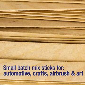 TCP Global Wood Mixing Sticks for Crafts & Automotive 50 Pack