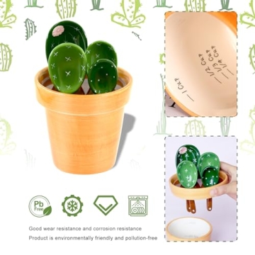 Cute BigNoseDeer Cactus Measuring Cups and Spoons Set