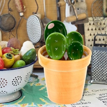 Cute BigNoseDeer Cactus Measuring Cups and Spoons Set