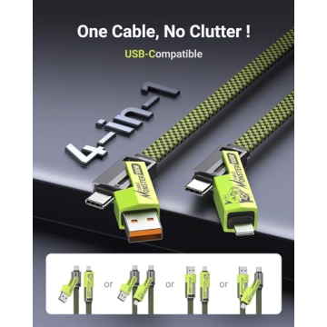 XCOOL 4-in-1 USB-C Cable - Fast Charging, 6ft Length