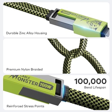 XCOOL 4-in-1 USB-C Cable - Fast Charging, 6ft Length