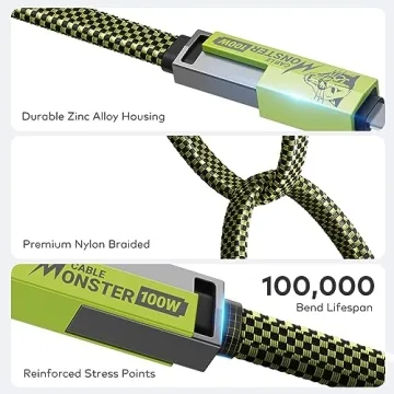 XCOOL 4-in-1 USB-C Cable - Fast Charging, 6ft Length