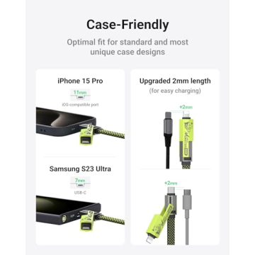 XCOOL 4-in-1 USB-C Cable - Fast Charging, 6ft Length