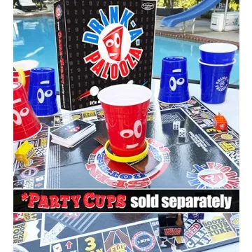 DRINK-A-PALOOZA Drinking Games for Adults - Competitive Board Game for Parties, 21st Birthdays, and Game Nights; Features Drinking Card Games, Beer Pong, and Couples Games – The Perfect Novelty Gift