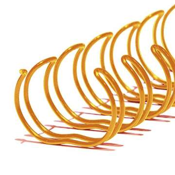 TruBind Double Loop Binding Spines | 16mm | 50 Pack in Gold