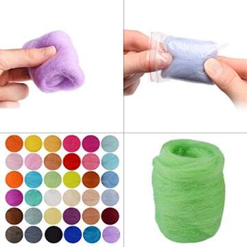Needle Felting Kit 36 Colors Starter Tools for Arts