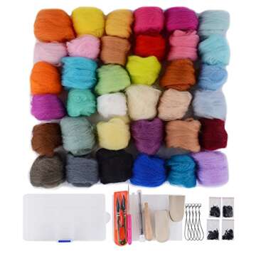 Needle Felting Kit 36 Colors Starter Tools for Arts