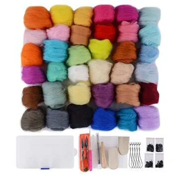 Needle Felting Kit 36 Colors Starter Tools for Arts