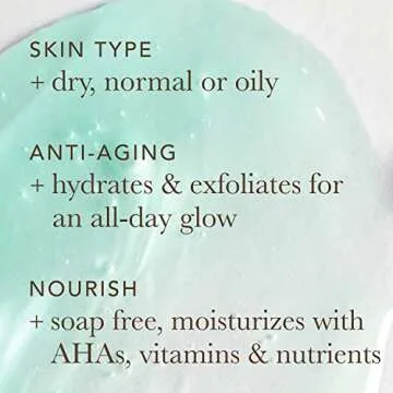 Alpha Skin Care Moisturizing Body Wash, Anti-Aging Formula, Glycolic AHA, Vitamin E & Aloe Vera, Conditions & Soothes, All Skin Types, 12 Fl Oz