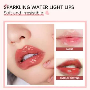 Hydrating Lip Glow Oil, Moisturizing Lip Plumper Gloss, Transparent Plumping Lip Gloss, Lip Oil, Lip Balm for Lip Care and Dry Lips