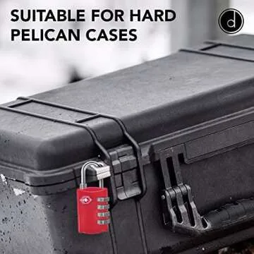 Desired Tools TSA Locks for Luggage, 2-Pc Durable Steel Padlock, Keyless Easy to Read 4-Digit Combination Lock for Backpacks, Travel Suitcases, Toolbox, Filing Cabinets, Baggage & Gym Locker, Red