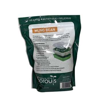 Nature Jims Premium Mung Bean Sprouting Seeds – 16 Oz – NON GMO- Resealable Bag for Longer Freshness – Rich in Vitamins, Minerals, Fiber
