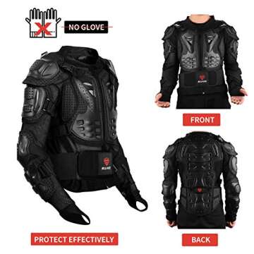 Gute Motorcycle Protective Jacket,Motorcycle Full Body Armor Jacket, Motocross Motos Protector Motor...