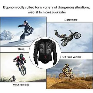 Gute Motorcycle Protective Jacket,Motorcycle Full Body Armor Jacket, Motocross Motos Protector Motorcycle Jacket Armour,Sport Motocross MTB Racing Full Body Armor Protector for Men (XL)