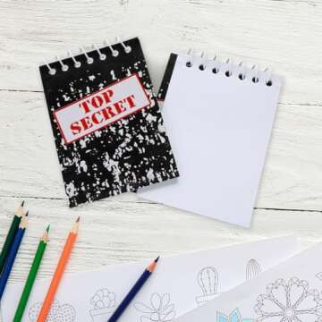 Fun Express Top Secret Notebooks for Kids - 24 Pack