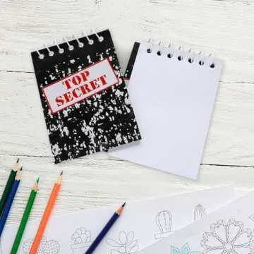 Fun Express Top Secret Notebooks for Kids - 24 Pack