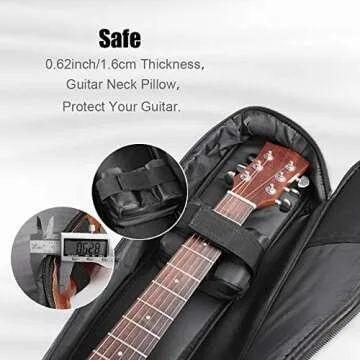 Mr.Power Guitar Gig Bag for 40 41 inch Full Size Acoustic Guitar Classical Guitar PU Leather Musicians Gear