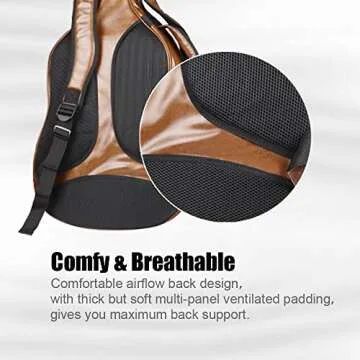 Mr.Power Guitar Gig Bag for 40 41 inch Full Size Acoustic Guitar Classical Guitar PU Leather Musicians Gear