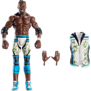WWE Mattel Elite Action Figure Kofi Kingston - 6-Inch Collectible with 25 Articulation Points & Acce...