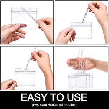 Inovat 100 Pack Clear Luggage Loop Straps for Travel