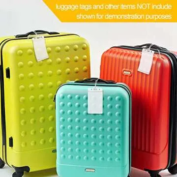 Inovat 100 Pack Clear Luggage Loop Straps for Travel