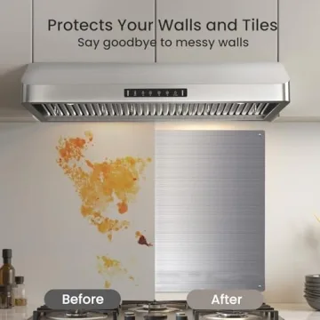 Stylish Kitchen Backsplash 24x30 Inch Easy Clean Stainless Steel