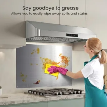 Stylish Kitchen Backsplash 24x30 Inch Easy Clean Stainless Steel