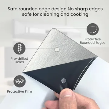 Stylish Kitchen Backsplash 24x30 Inch Easy Clean Stainless Steel