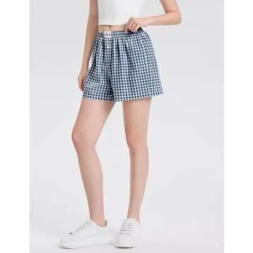 LOMON Women's Cotton Pajama Boxer Shorts - Summer Style