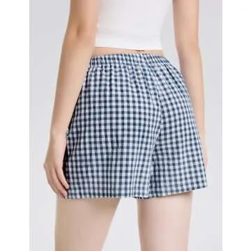 LOMON Women's Cotton Pajama Boxer Shorts - Summer Style