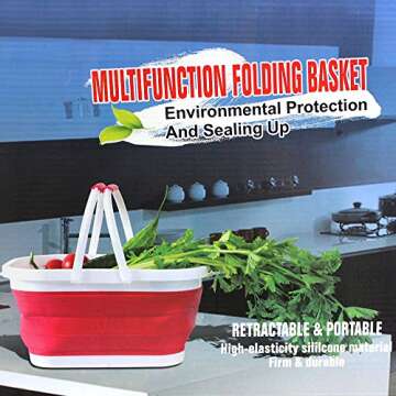 Gaorui Collapsible Laundry Basket Foldable Pop Up Storage Container Organizer Portable Washing Tub f...