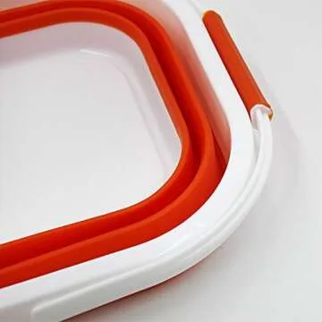 Gaorui Collapsible Laundry Basket Foldable Pop Up Storage Container Organizer Portable Washing Tub for Toys Fruits Vegetables Orange