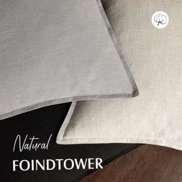 Foindtower Pack of 2, Decorative Linen Soild Throw Pillow Covers Soft Accent Cushion Case Boho Farmhouse Neutral Pillowcase for Chair Couch Sofa Bedroom Living Room Home Decor 18 x 18 Inch Black