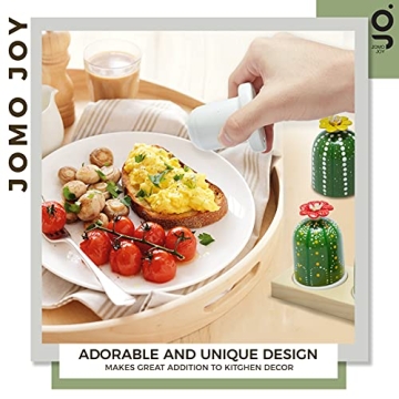 Stylish JOMO JOY Cactus Salt and Pepper Shaker Set