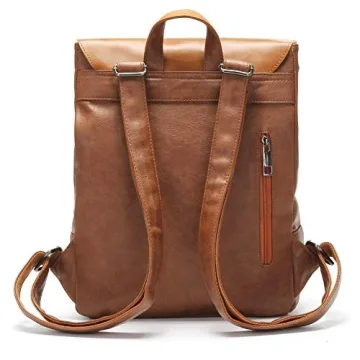 LXY Vegan Leather Backpack Vintage Style for Women Men