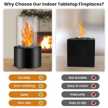 Smokeless Portable Tabletop Fireplace for Any Space