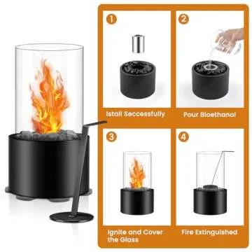 Smokeless Portable Tabletop Fireplace for Any Space