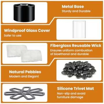Smokeless Portable Tabletop Fireplace for Any Space