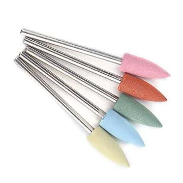 Silicone Rubber Nail Drill Bits Set for Nail Care
