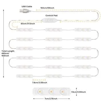Consciot LED Vanity Lights - Adjustable & Dimmable