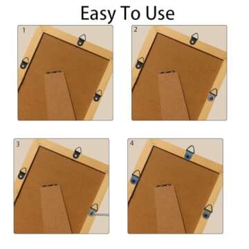 100 Small Triangle Ring Steel Picture Hangers, Rings, Hangers with 100 Screws (Black)