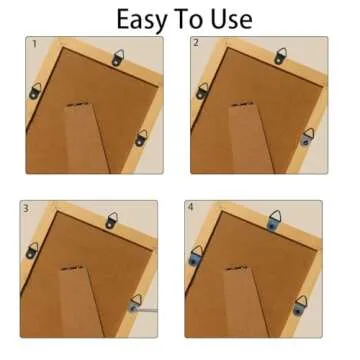 100 Small Triangle Ring Steel Picture Hangers, Rings, Hangers with 100 Screws (Black)