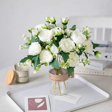 Floweroyal Artificial Peony Flowers for Weddings & Decor