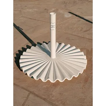 55lb Clamshell Umbrella Base Outdoor Patio Essential Antique White